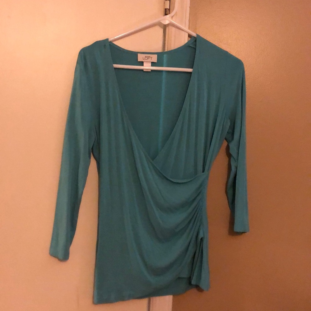 Loft aqua color top size M